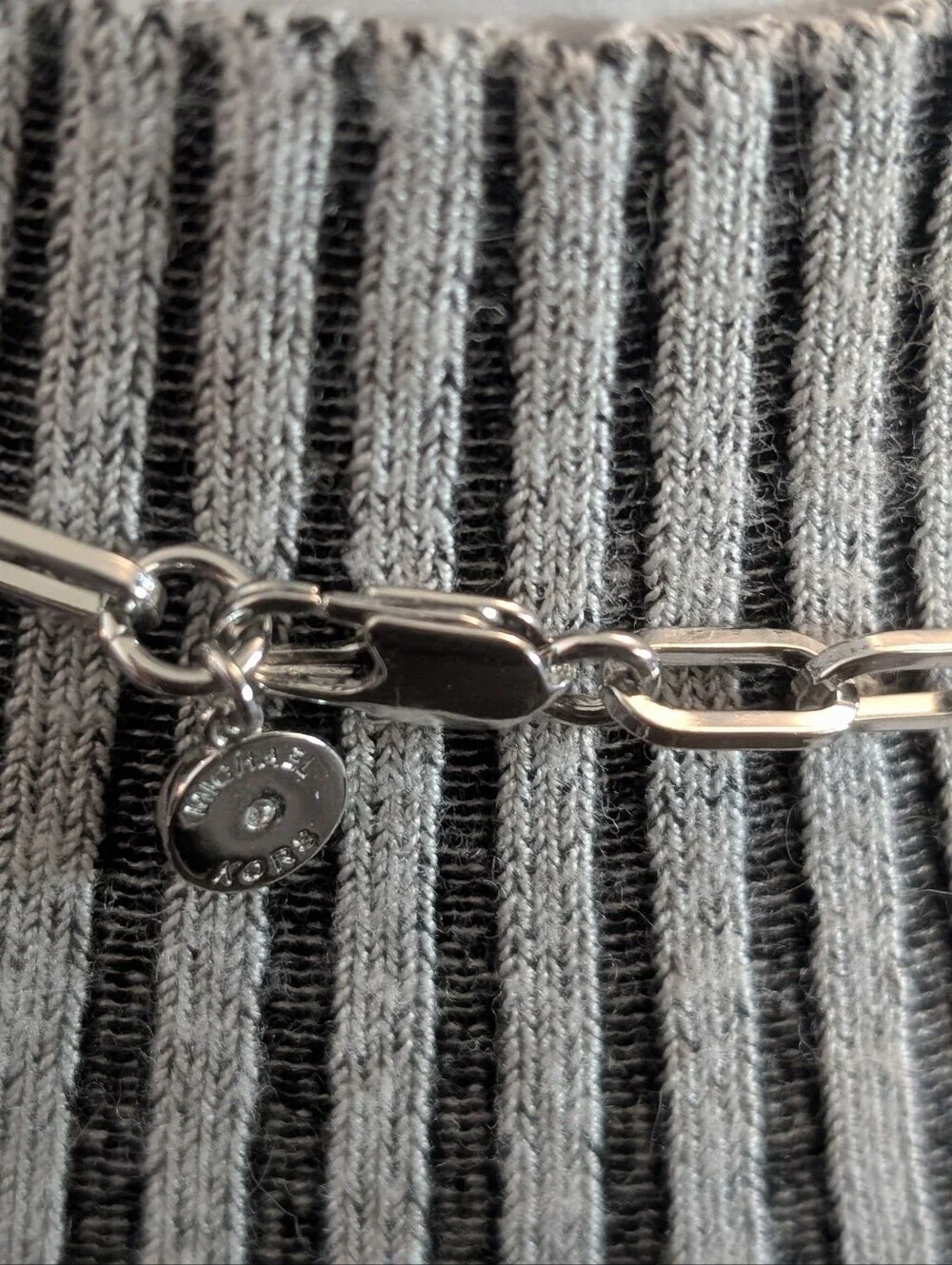 Michael Kors Necklace,Michael Kors Silver Necklace Lowith Gold Heart Charm
